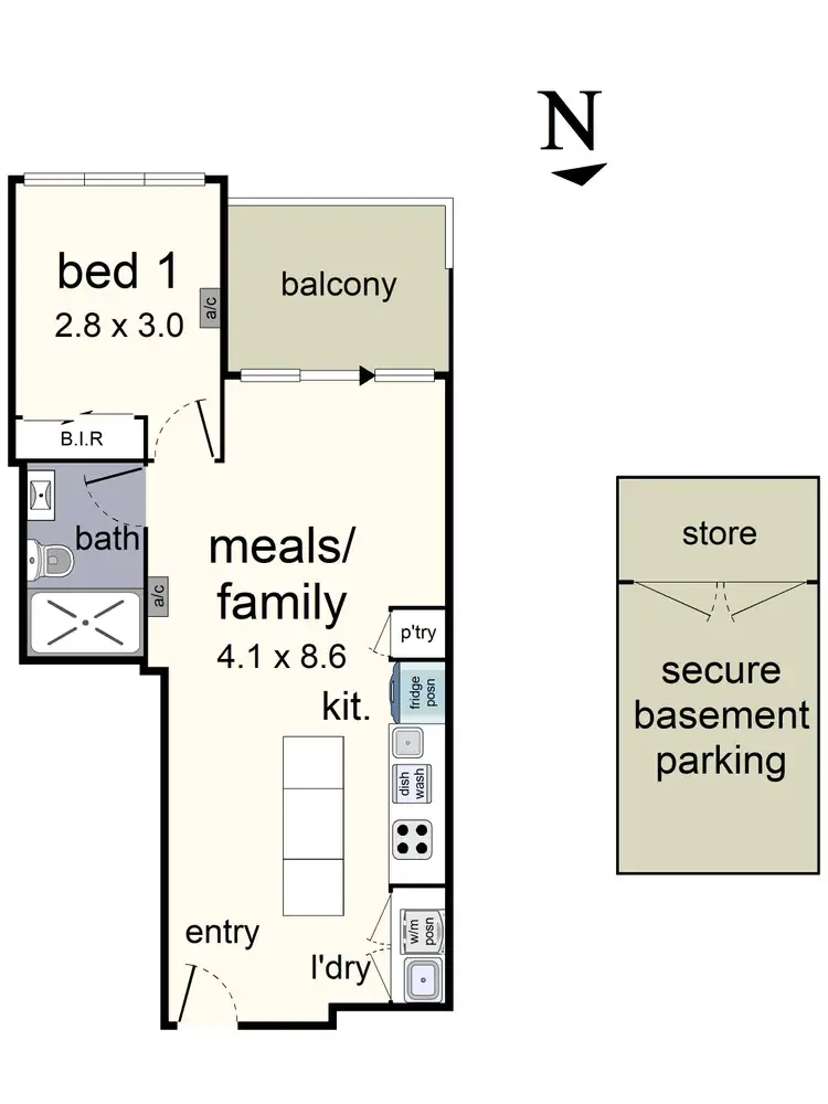Floorplan of Homely apartment listing, 412/42C Nelson Street, Ringwood VIC 3134