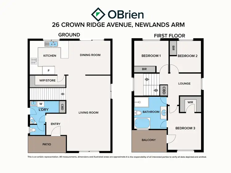 Floorplan of Homely house listing, 26 Crown Ridge Avenue, Newlands Arm VIC 3875