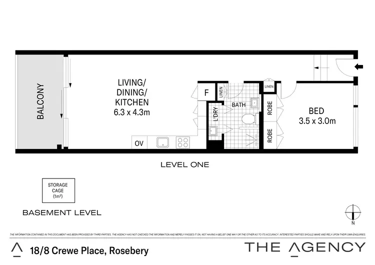 Floorplan of Homely apartment listing, 18/8 Crewe Place, Rosebery NSW 2018