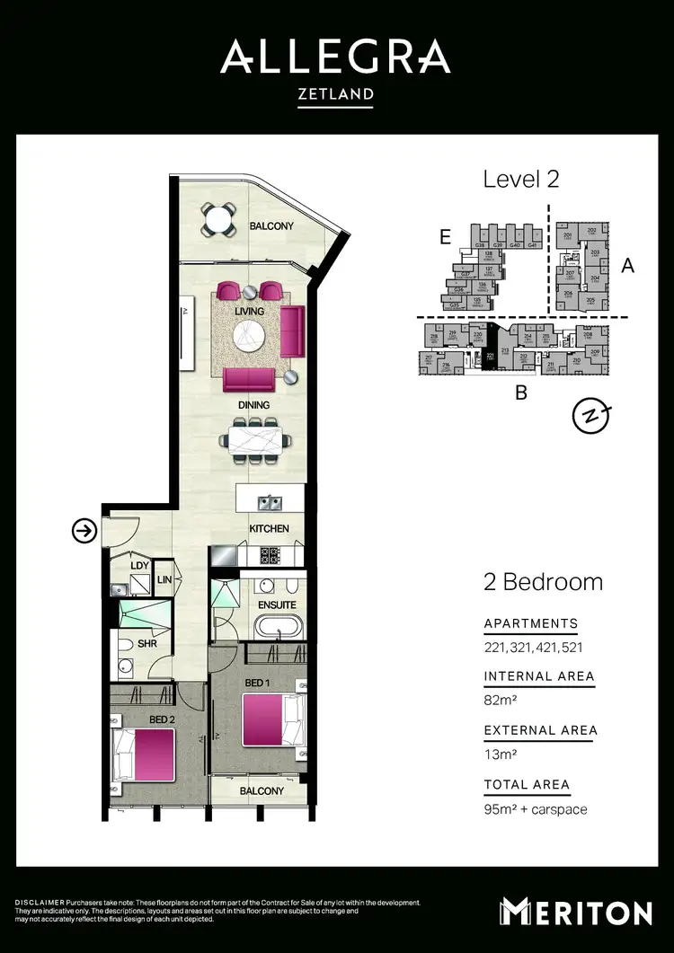 Floorplan of Homely apartment listing, 521/16 Rose Valley Way, Zetland NSW 2017