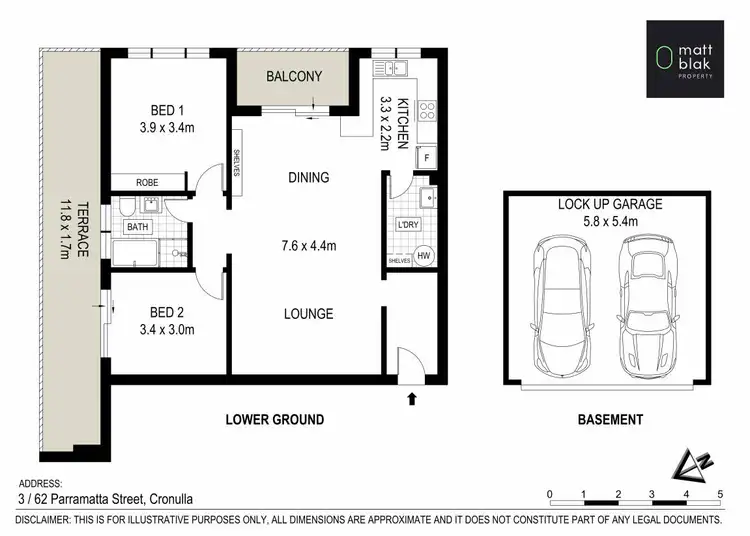 Floorplan of Homely apartment listing, 3/62-70 Parramatta Street, Cronulla NSW 2230