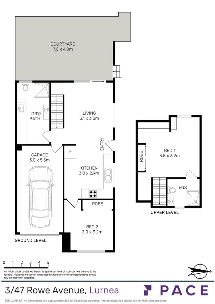 Floorplan of Homely townhouse listing, 3/47 Rowe Avenue, Lurnea NSW 2170