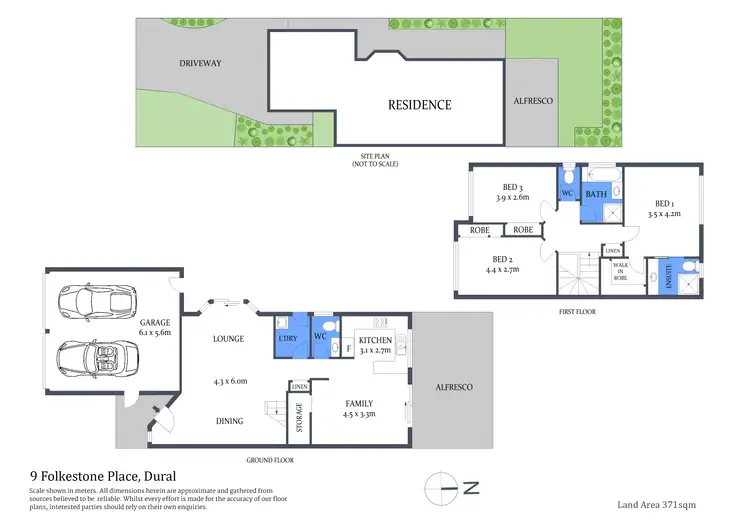 Floorplan of Homely semi-detached listing, 9 Folkestone Place, Dural NSW 2158