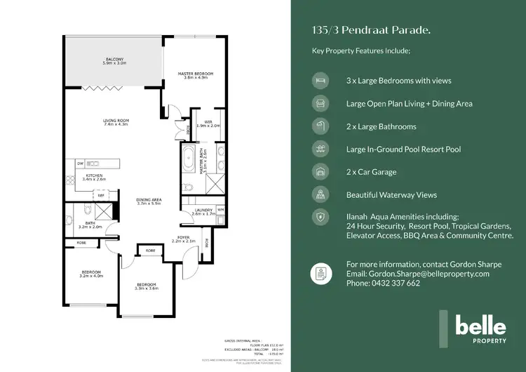 Floorplan of Homely apartment listing, 135/3 Pendraat Parade, Hope Island QLD 4212