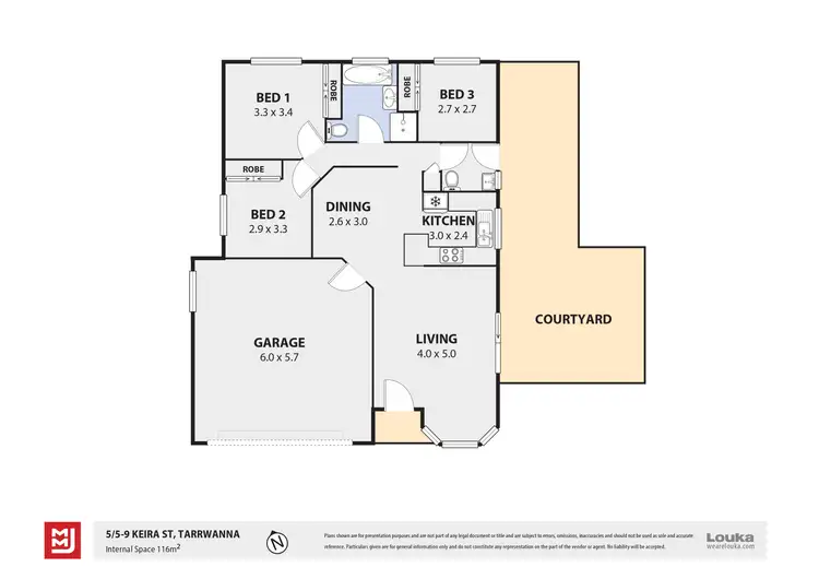 Floorplan of Homely villa listing, 5/5-9 Keira Street, Tarrawanna NSW 2518