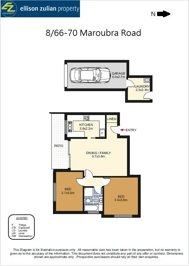 Floorplan of Homely unit listing, 8/66-70 Maroubra Road, Maroubra NSW 2035