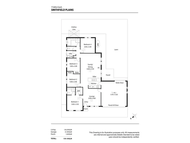 Floorplan of Homely house listing, 7 Colins Court, Smithfield Plains SA 5114