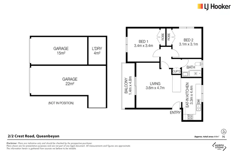 Floorplan of Homely unit listing, 2/2 Crest Road, Crestwood NSW 2620
