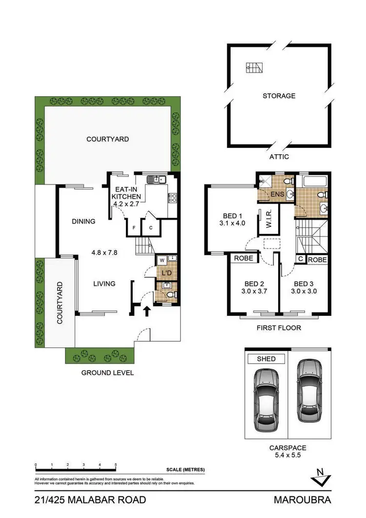 Floorplan of Homely townhouse listing, 21/425 Malabar Road, Maroubra NSW 2035