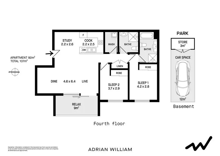 Floorplan of Homely apartment listing, 18/1-3 Coronation Avenue, Petersham NSW 2049