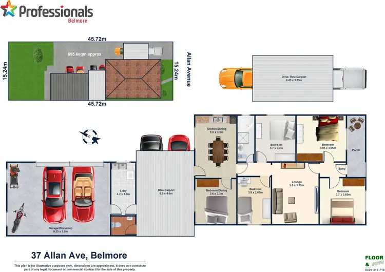 Floorplan of Homely house listing, 37 Allan Avenue, Belmore NSW 2192