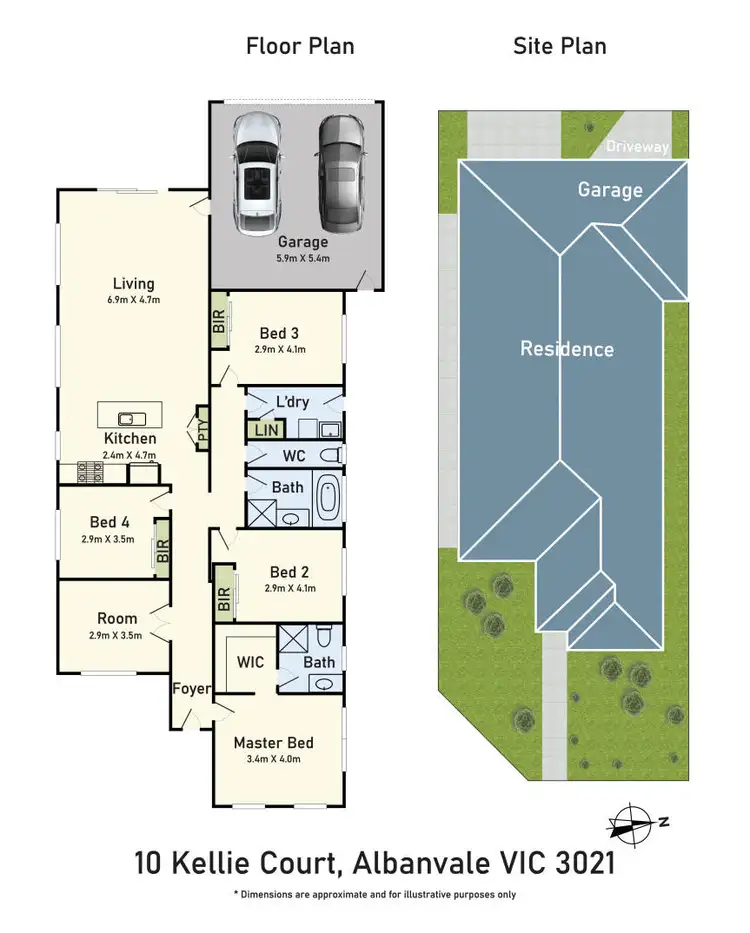 Floorplan of Homely house listing, 10 Kellie Court, Albanvale VIC 3021