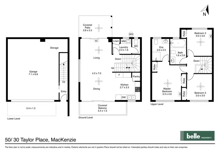 Floorplan of Homely townhouse listing, 50/30 Taylor Place, Mackenzie QLD 4156