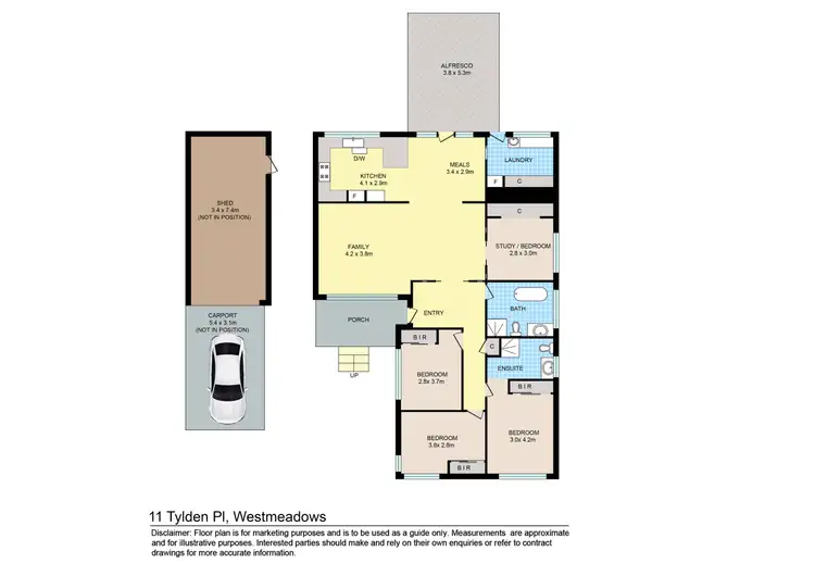 Floorplan of Homely house listing, 11 Tylden Place, Westmeadows VIC 3049
