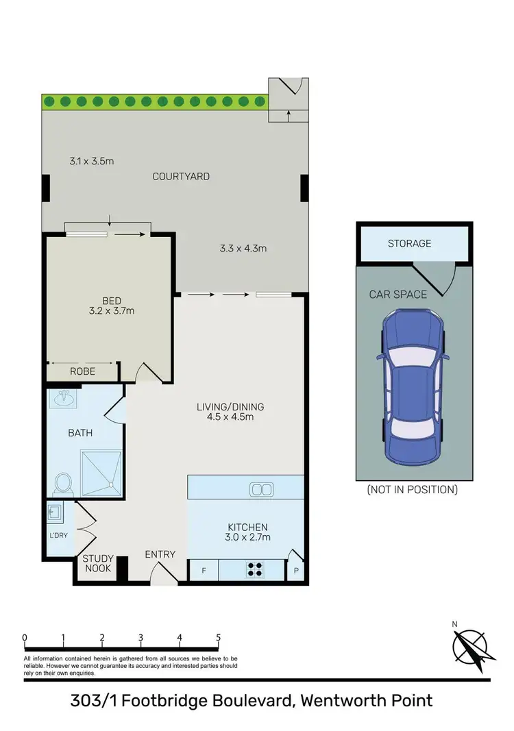 Floorplan of Homely apartment listing, 303/1 Footbridge Boulevard, Wentworth Point NSW 2127