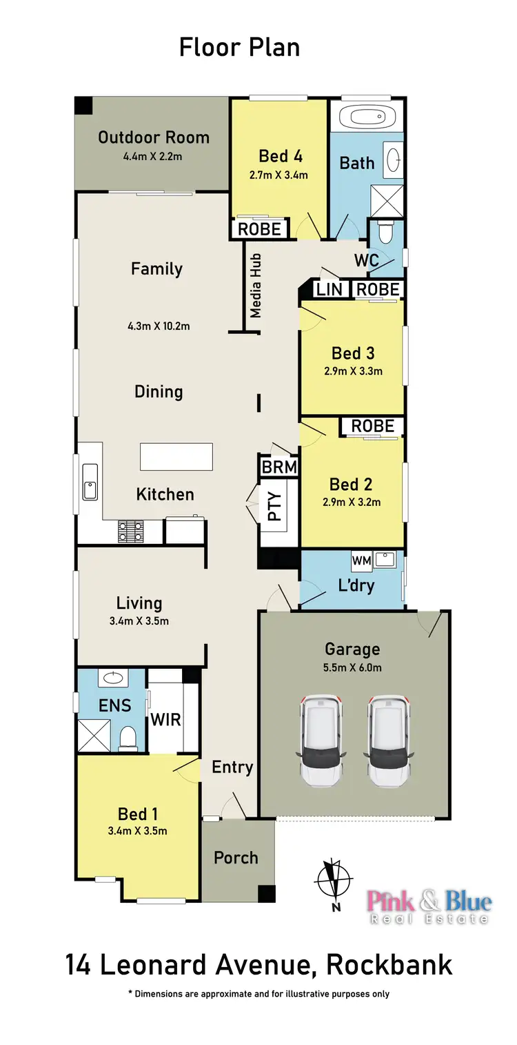 Floorplan of Homely house listing, 14 Leonard Avenue, Rockbank VIC 3335