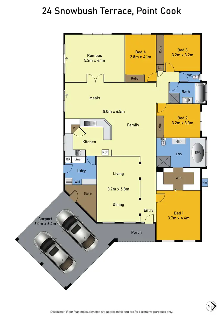 Floorplan of Homely house listing, 24 Snowbush Terrace, Point Cook VIC 3030
