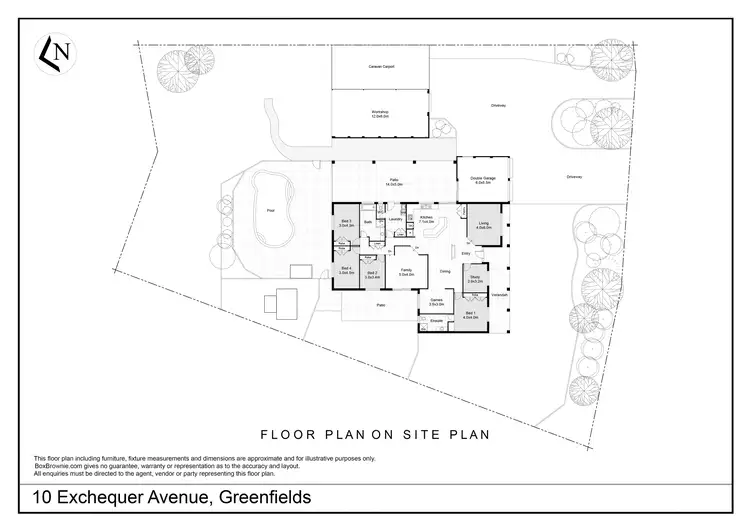 Floorplan of Homely house listing, 10 Exchequer Avenue, Greenfields WA 6210