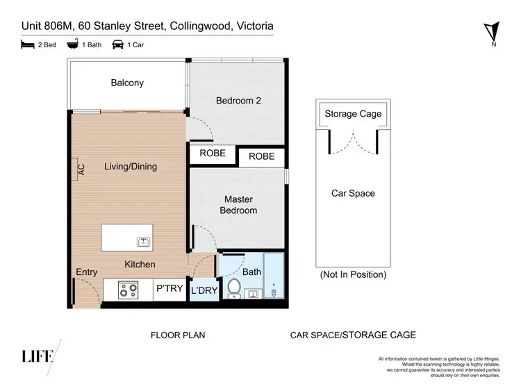 Floorplan of Homely apartment listing, 806M/60 Stanley Street, Collingwood VIC 3066