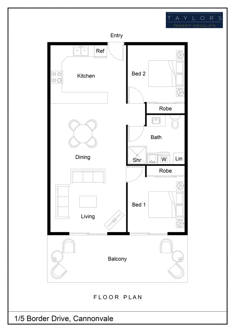 Floorplan of Homely unit listing, 1/5 Border Drive, Cannonvale QLD 4802