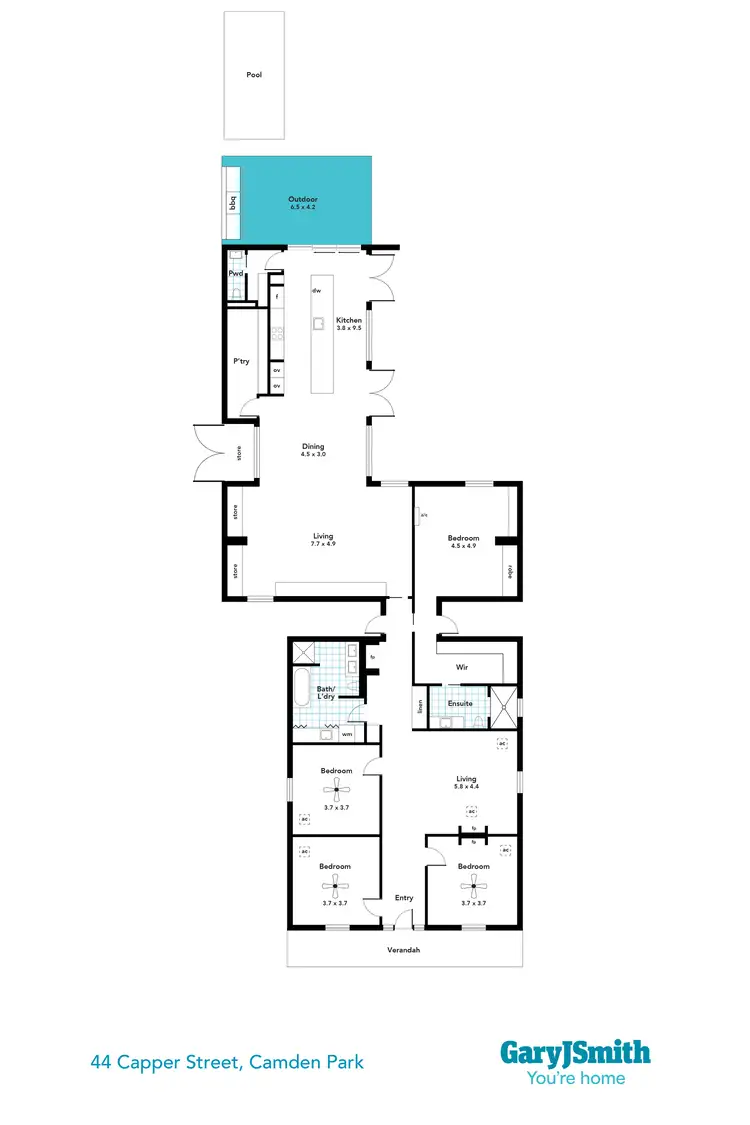 Floorplan of Homely house listing, 44 Capper Street, Camden Park SA 5038