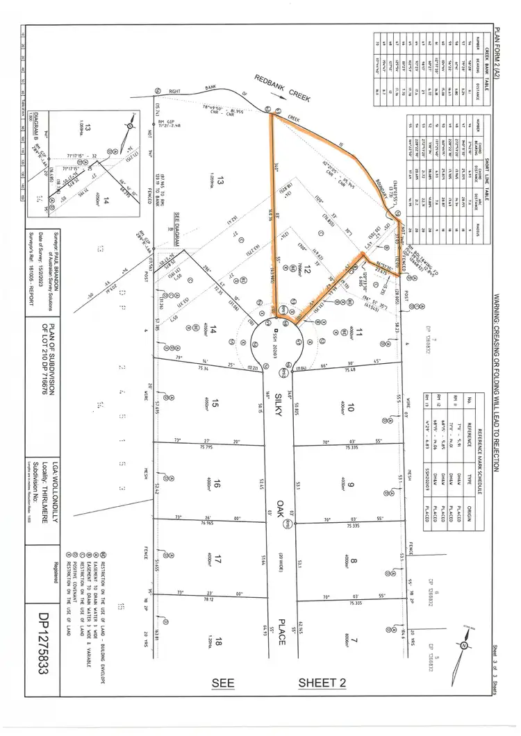 Floorplan of Homely land listing, LOT 12, 26 Silky Oak Place, Thirlmere NSW 2572