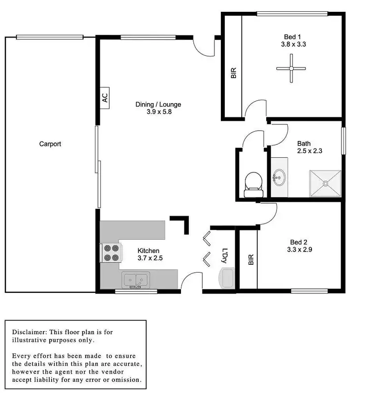 Floorplan of Homely unit listing, 9/2 Duncan Avenue, Port Lincoln SA 5606