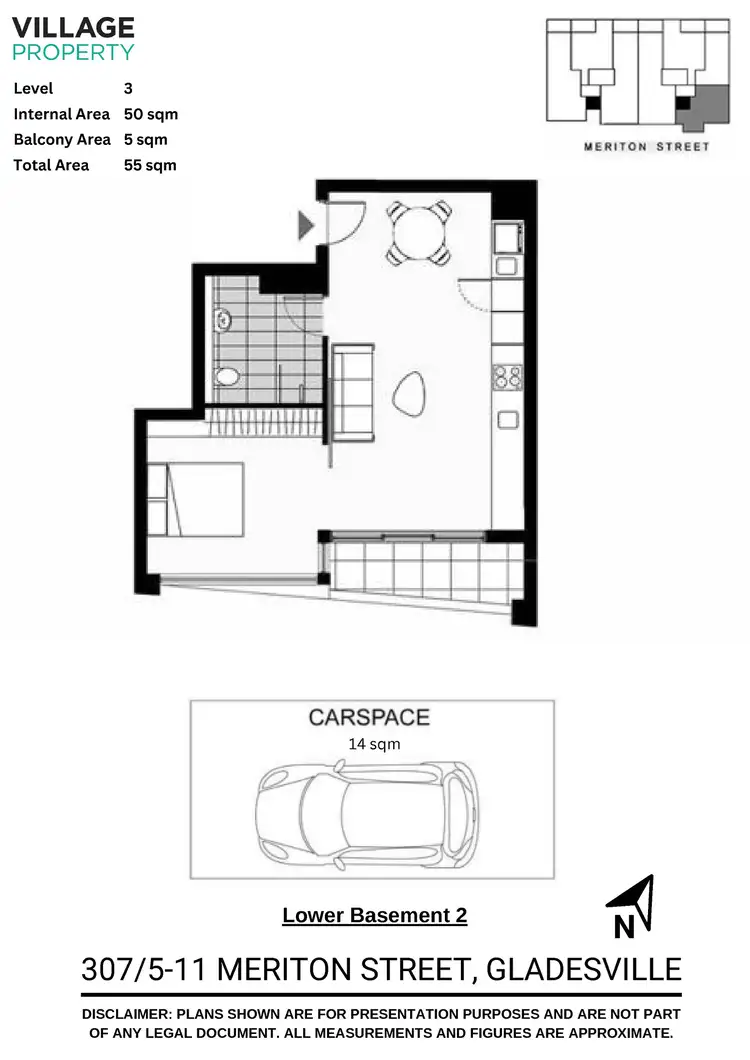 Floorplan of Homely apartment listing, 307/5-11 Meriton Street, Gladesville NSW 2111