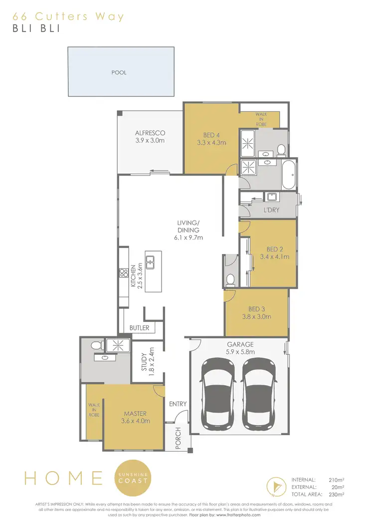 Floorplan of Homely house listing, 66 Cutters Way, Bli Bli QLD 4560