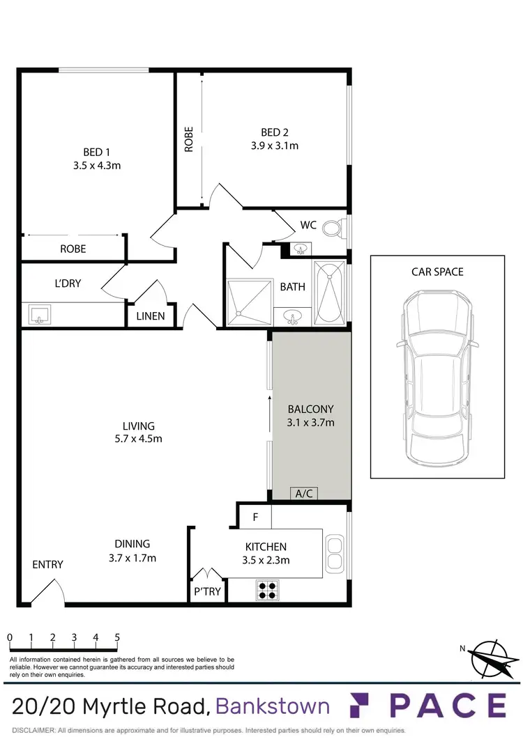 Floorplan of Homely apartment listing, 20/20 - 22 Myrtle Road, Bankstown NSW 2200