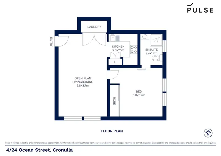 Floorplan of Homely apartment listing, 4/24 Ocean Street, Cronulla NSW 2230