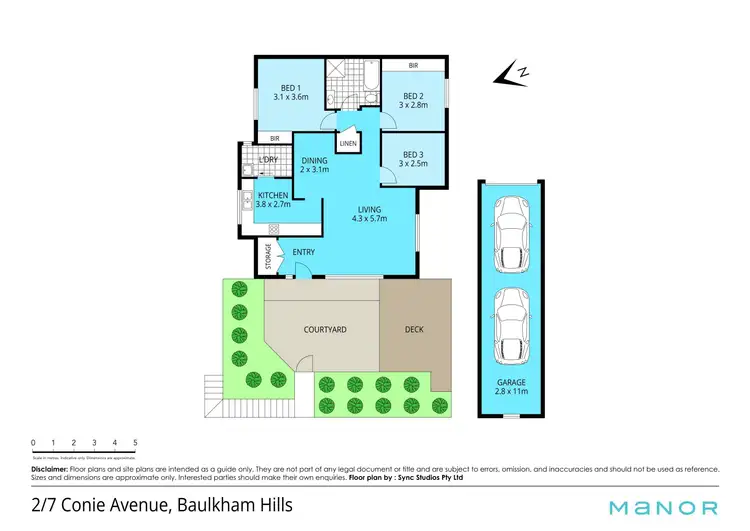 Floorplan of Homely townhouse listing, 2/7 Conie Avenue, Baulkham Hills NSW 2153