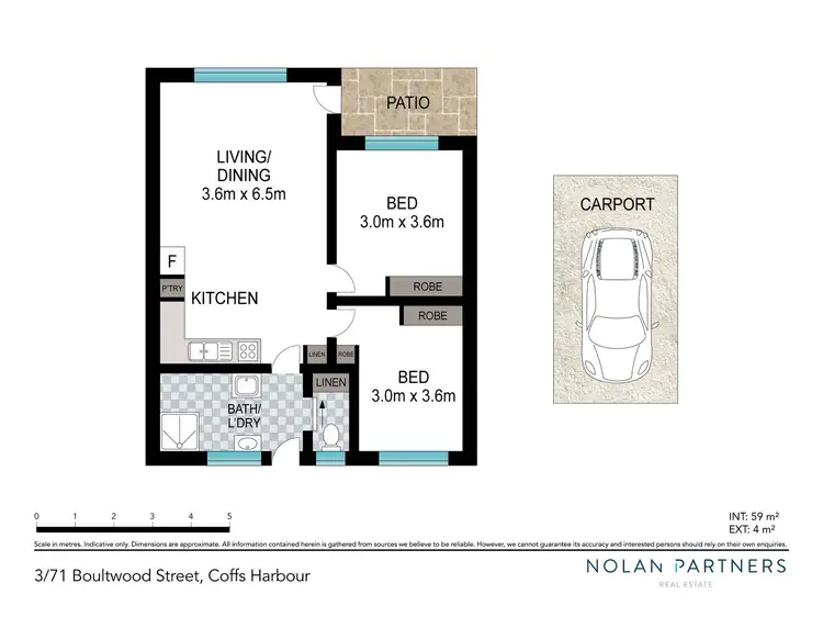 Floorplan of Homely unit listing, 3/71 Boultwood Street, Coffs Harbour NSW 2450