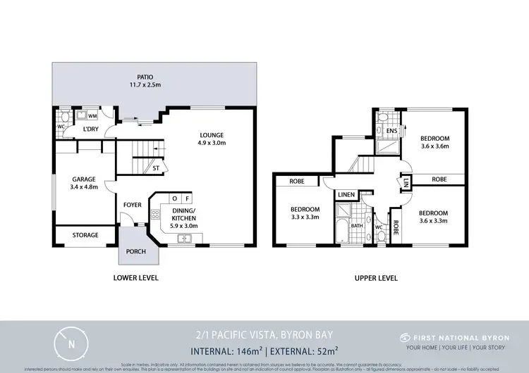 Floorplan of Homely townhouse listing, 2/1 Pacific Vista Drive, Byron Bay NSW 2481