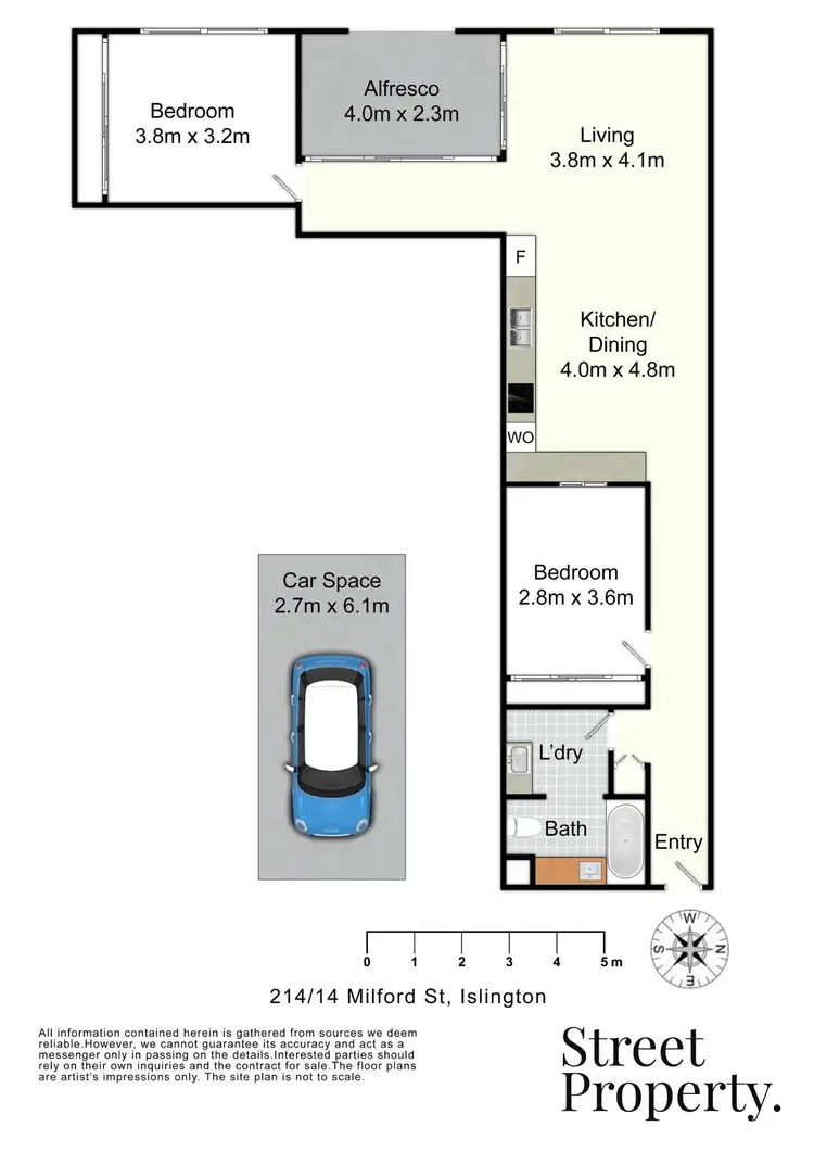 Floorplan of Homely apartment listing, 214/14 Milford Street, Islington NSW 2296