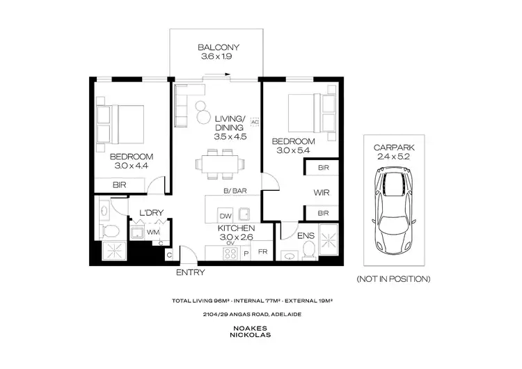 Floorplan of Homely apartment listing, 2104/29 Angas Street, Adelaide SA 5000