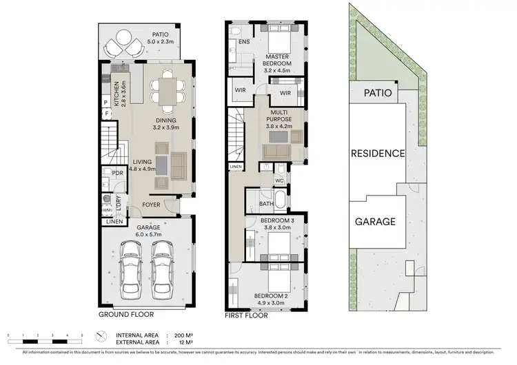 Floorplan of Homely semi-detached listing, 2/3 Coolara Street, Tugun QLD 4224