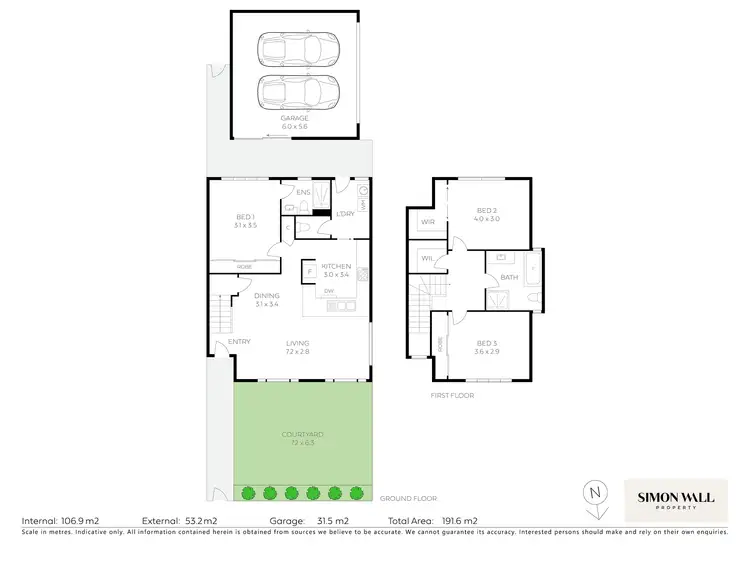 Floorplan of Homely townhouse listing, 1/26 Churchill Circuit, Hamilton South NSW 2303