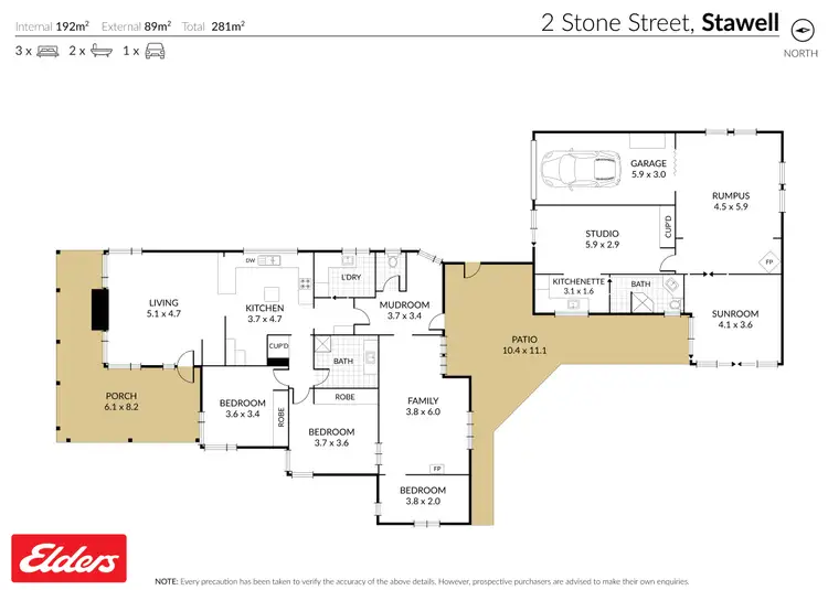 Floorplan of Homely house listing, 2 Stone Street, Stawell VIC 3380