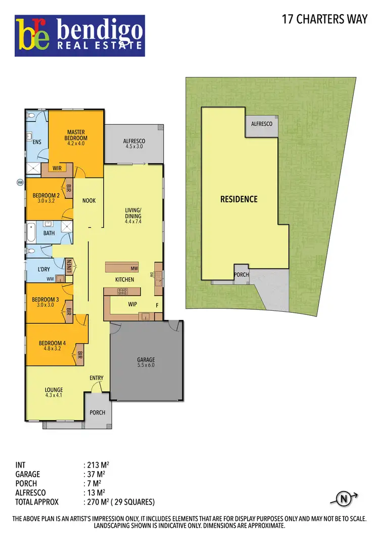 Floorplan of Homely house listing, 17 Charters Way, Huntly VIC 3551
