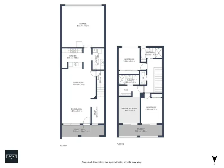 Floorplan of Homely townhouse listing, 48 Francis Forde Boulevard, Forde ACT 2914