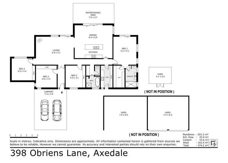 Floorplan of Homely house listing, 398 Obriens Lane, Longlea VIC 3551