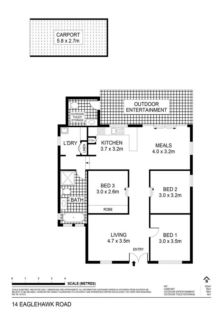 Floorplan of Homely house listing, 14 Eaglehawk Road, Ironbark VIC 3550