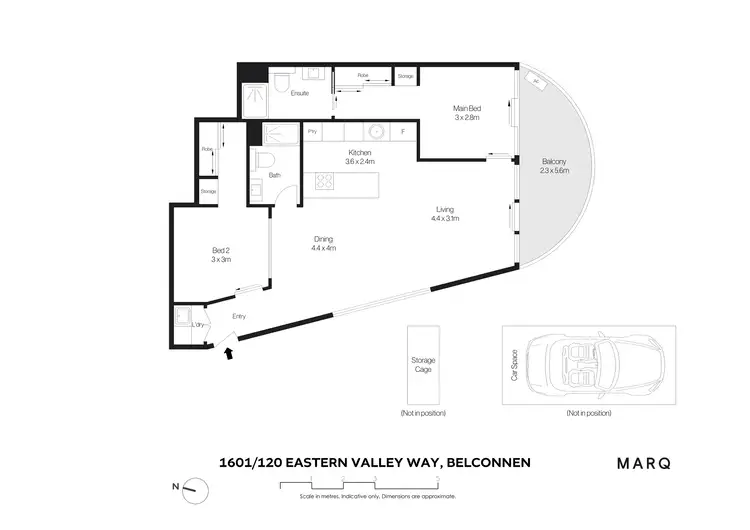 Floorplan of Homely apartment listing, 1601/120 Eastern Valley Way, Belconnen ACT 2617