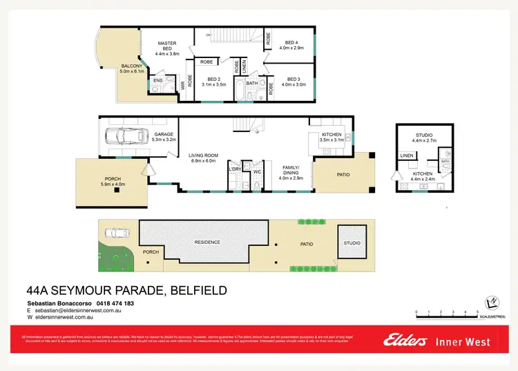 Floorplan of Homely semi-detached listing, 44A Seymour Parade, Belfield NSW 2191
