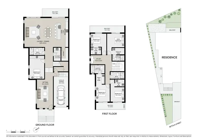 Floorplan of Homely semi-detached listing, 2 Betola Street, Ryde NSW 2112