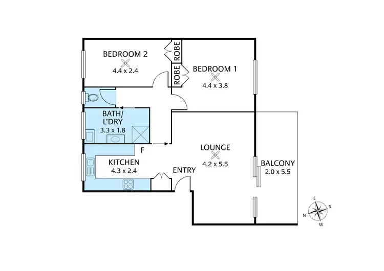 Floorplan of Homely unit listing, 11/303 Turton Road, New Lambton NSW 2305