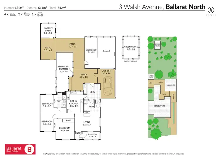 Floorplan of Homely house listing, 3 Walsh Avenue, Ballarat North VIC 3350