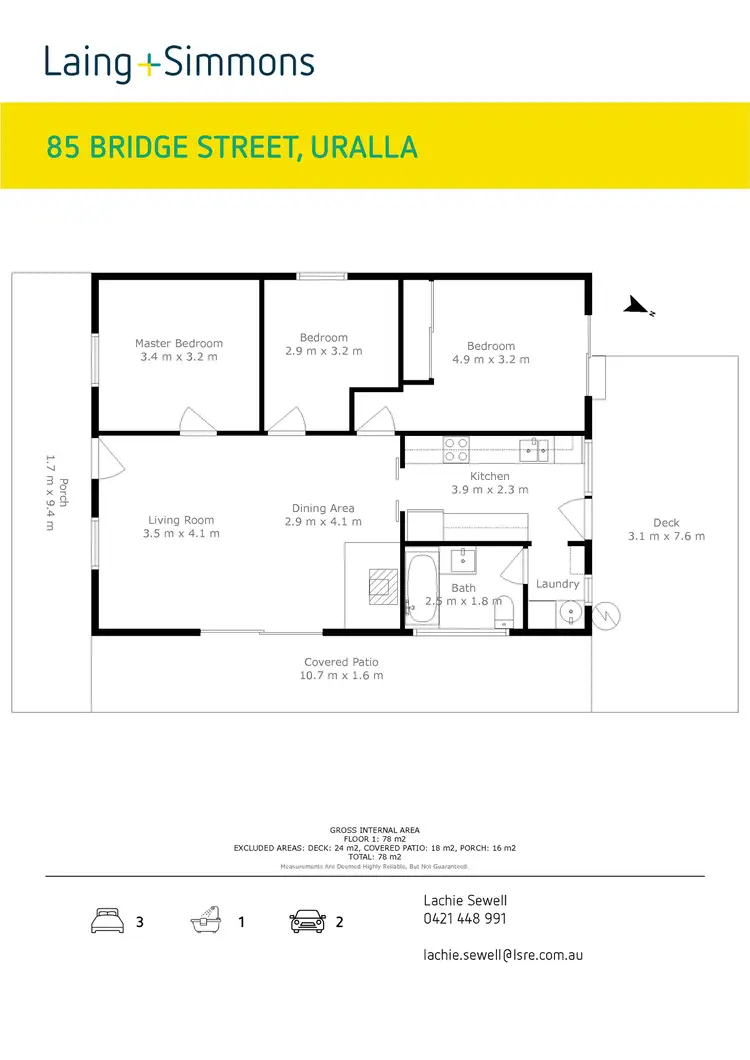 Floorplan of Homely house listing, 85 Bridge Street, Uralla NSW 2358
