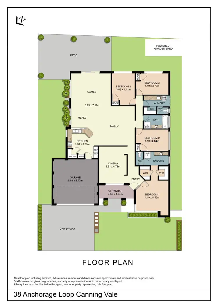 Floorplan of Homely house listing, 38 Anchorage Loop, Canning Vale WA 6155